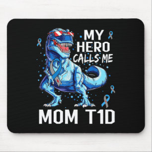 T Rex Dinosaur My Hero noemt me mam T1D Type1 Diab Muismat