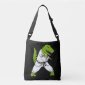 T-Rex Dinosaur Ninja Martial Arts Karate Crossbody Tas (Voorkant)