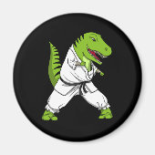 T-Rex Dinosaur Ninja Martial Arts Karate Magneet (Voorkant)