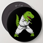 T-Rex Dinosaur Ninja Martial Arts Karate Ronde Button 6,0 Cm (Voorkant /achterkant)