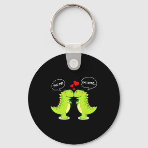T Rex Dinosaur Omhels Me Valentijnsdag Grappig Ste Sleutelhanger