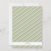 T-Rex Dinosaur Orange Green Invitation moderne (Dos)