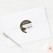 T Rex Dinosaur Party Children's Birthday Ronde Sticker (Envelop)