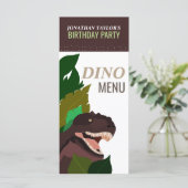 T Rex Dinosaur Party Menu d'anniversaire pour enfa (Debout devant)