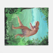 T-Rex Dinosaur Roar Fleece Deken (Voorkant (Horizontaal))