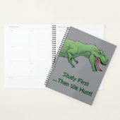 T-Rex Dinosaur School Softcover School Planner (Devant avec enveloppe)