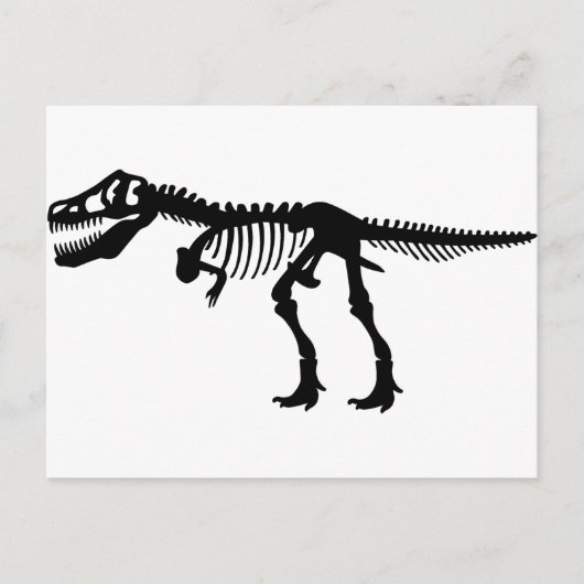 T Rex Dinosaur Skeleton Briefkaart (Voorkant)