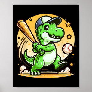 T-rex Dinosaur slaat zachte speler jongens meisje Poster