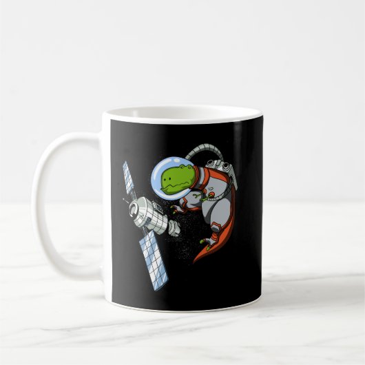 T-Rex Dinosaur Space Astronaut Koffiemok (Links)