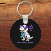 T-rex Dinosaur Suicide Prevention Awareness Day Di Sleutelhanger (Voorkant)
