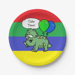 T-Rex Dinosaur Thmed Birthday Borden Papieren Bordje