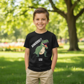 T-Rex Dinosaur Tyrannosaurus Rex Aangepaste naam T-shirt