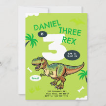 T-Rex Dinosaur Verjaardagsfeestje