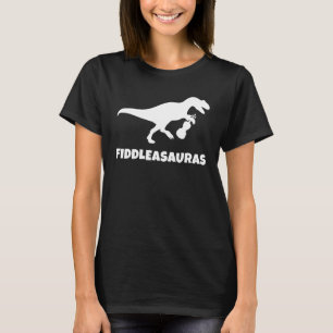T-Rex Dinosaur Violist Viool Fiddle Muziek Instr T-shirt