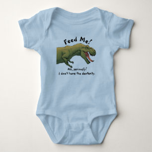 T-Rex Dinosaur Voer Me Baby Outfit Eén stuk Romper
