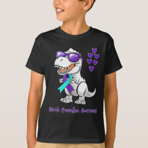 T-rex Dinosaur Zelfmoordpreventie Bewustzijnsdag D T-shirt