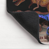 T-Rex Dinosaurs & Verduisterde Maan Mousepad Muismat (Hoek)