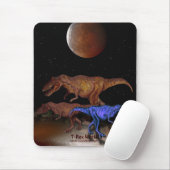 T-Rex Dinosaurs & Verduisterde Maan Mousepad Muismat (Met muis)