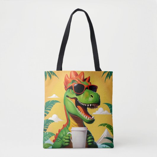 T-rex dinosaurus grappig draagtas (Voorkant)