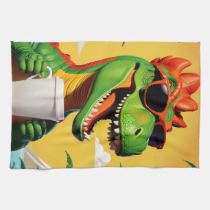 T-rex dinosaurus grappig theedoek