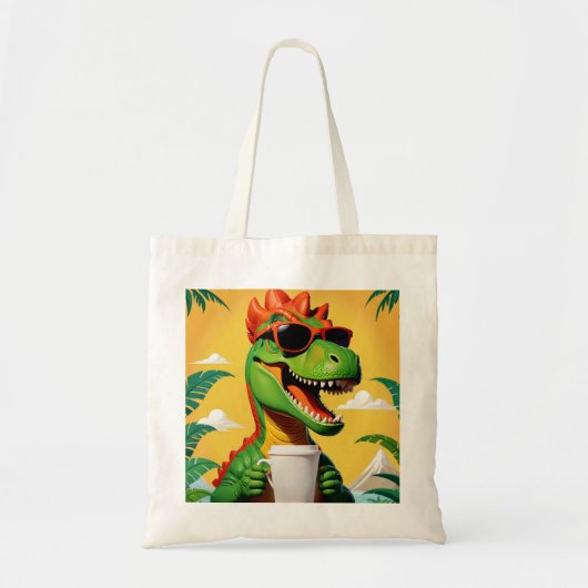 T-rex dinosaurus grappig tote bag (Voorkant)
