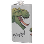 T-Rex dinosaurus heeft dorst! Pocket Heupfles (Links)