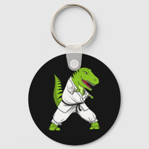 T-rex dinosaurus karate kickboksen vechtsport Jiu- Sleutelhanger