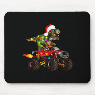 T-rex dinosaurus kerst monstertruck voor kinderen muismat
