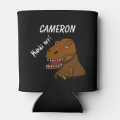 T-rex Dinosaurus Koelbox Gepersonaliseerde Naam Ki Blikjeskoeler (Achterkant)