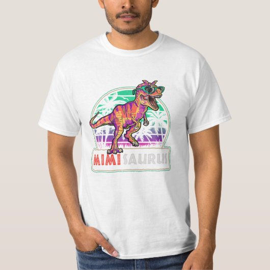 T rex dinosaurus mimi saurus t-shirt (Voorkant)