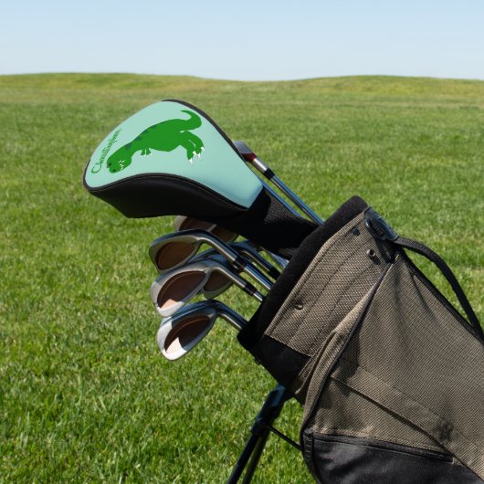 T Rex Dinosaurus Ontwerp Golfheadcover (Insitu)