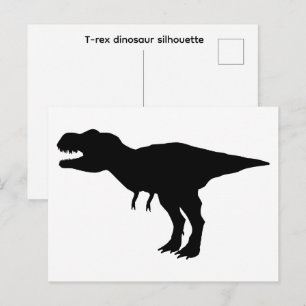 T-rex dinosaurus silhouet briefkaart