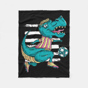 T-rex dinosaurus speelt voetbal - Trex ontwerp Fleece Deken