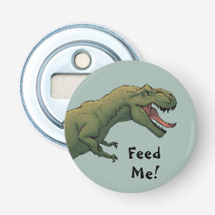 T-Rex dinosaurus Tyrannosaurus voedt me! Button Flesopener
