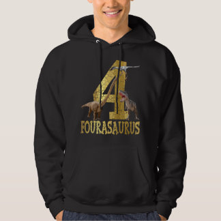 T Rex Dinosaurus Verjaardagsfeest Decoratie 4e Ver Hoodie