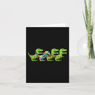 T-Rex Dinosaurussen Puzzel Dino Autisme Awareness Kaart