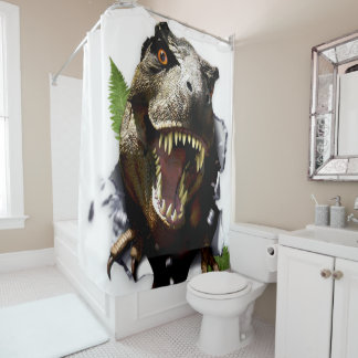 t rex douchetijd douchegordijn