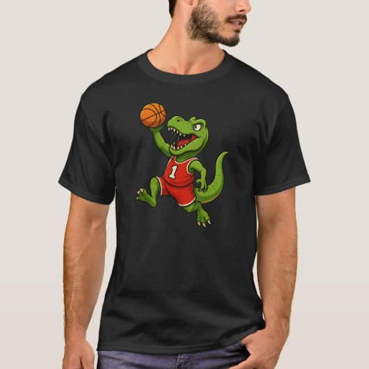 T-Rex Dunk: The Basketball Dinosaur T-shirt (Voorkant)