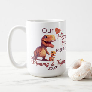 T-Rex en baby, onze eerste Moederdag samen Koffiemok