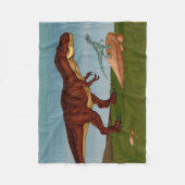 T-Rex en Velociraptor Fleece Deken (Voorkant)