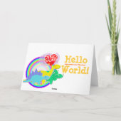 T-Rex Family Dino Baby Hallo Kaart Egg (Achterkant)