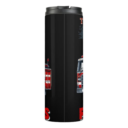 T-Rex Firefighter Design Thermosbeker (Achterkant)