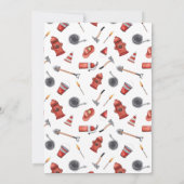 T Rex Firemans Invitation de fête du 2e anniversai (Dos)