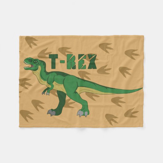 T-Rex Fleece Deken (Voorkant (Horizontaal))