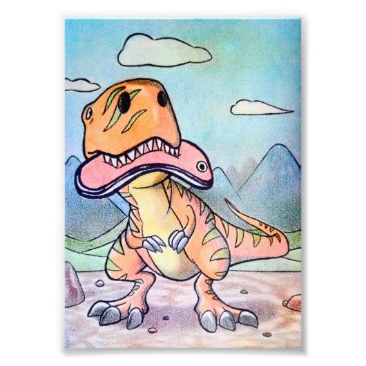 T-Rex Foto Afdruk (Voorkant)