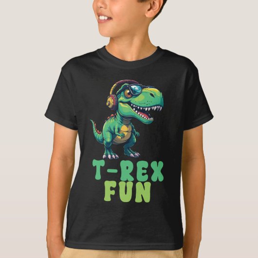 T-Rex Fun Kinder Boy T-shirt (Voorkant)