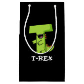 T-Rex Funny Alphabet Dinosaur Pun Dark BG Klein Cadeauzakje (Voorkant)
