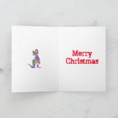 T Rex Funny Festive Naughty of Nice Dinosaur Quote Kaart (Binnen)