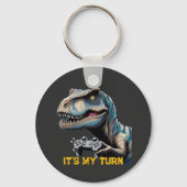 T-Rex Gamer It’s My Turn Design Sleutelhanger (Voorkant)
