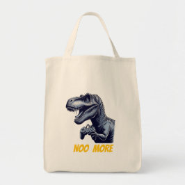 T-Rex Gamer "No More" Art Design Tote Bag